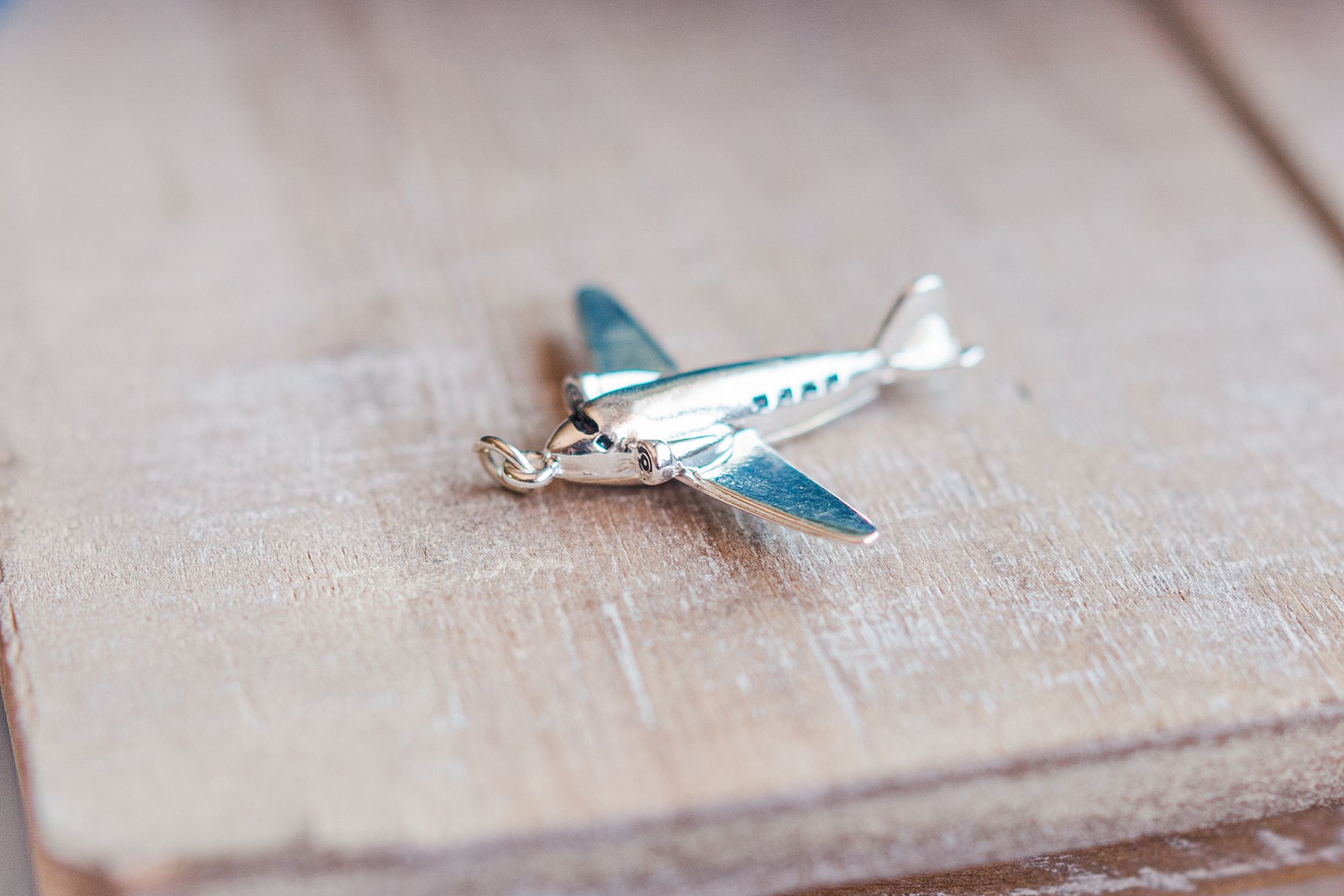 a small silver airplane