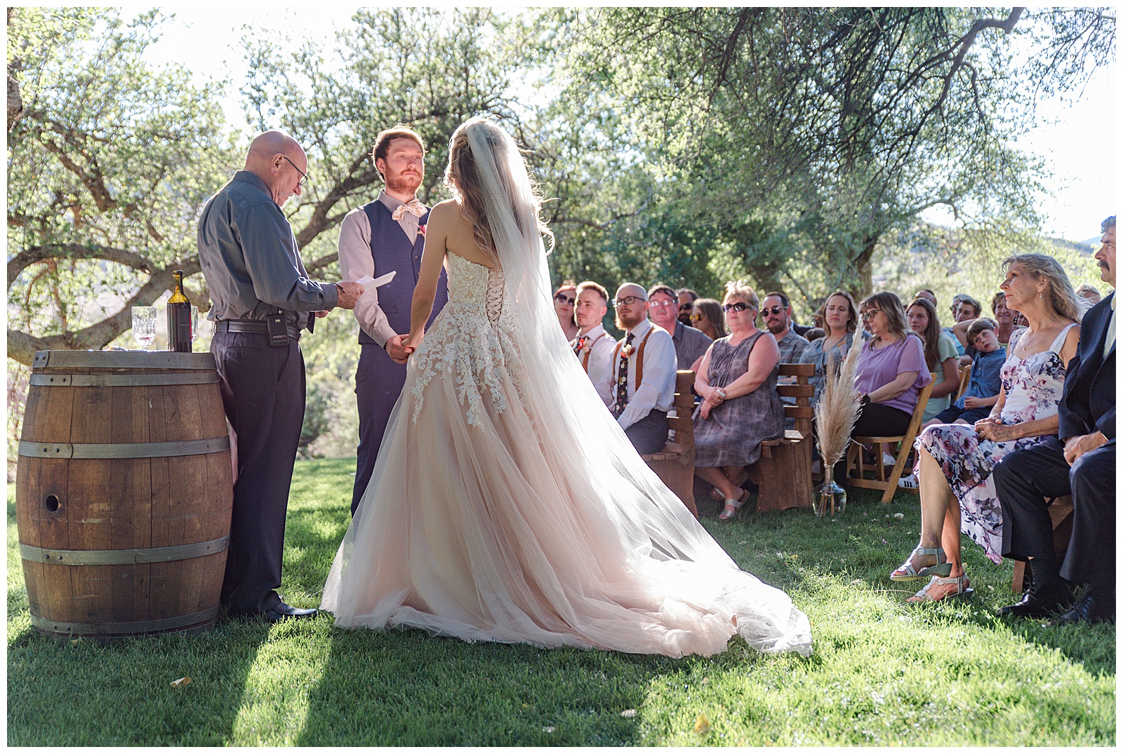 wedding ceremony at van dickson ranch