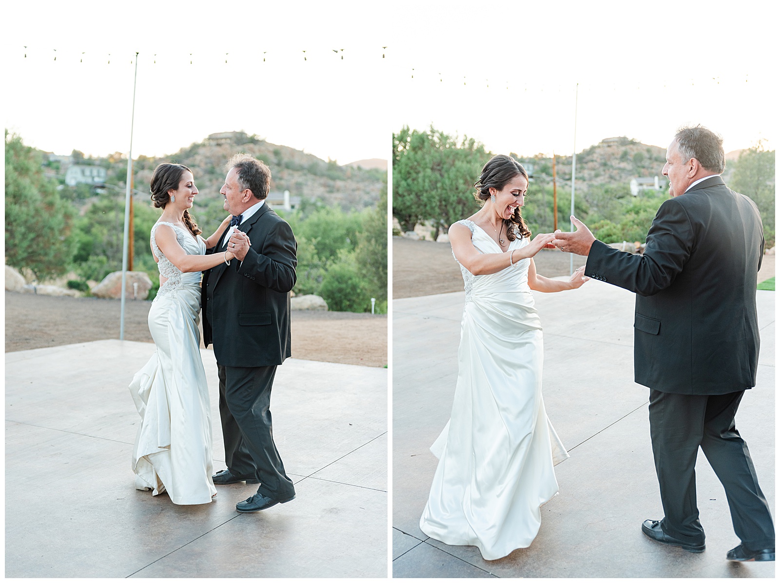 bride and father dancing at wedding